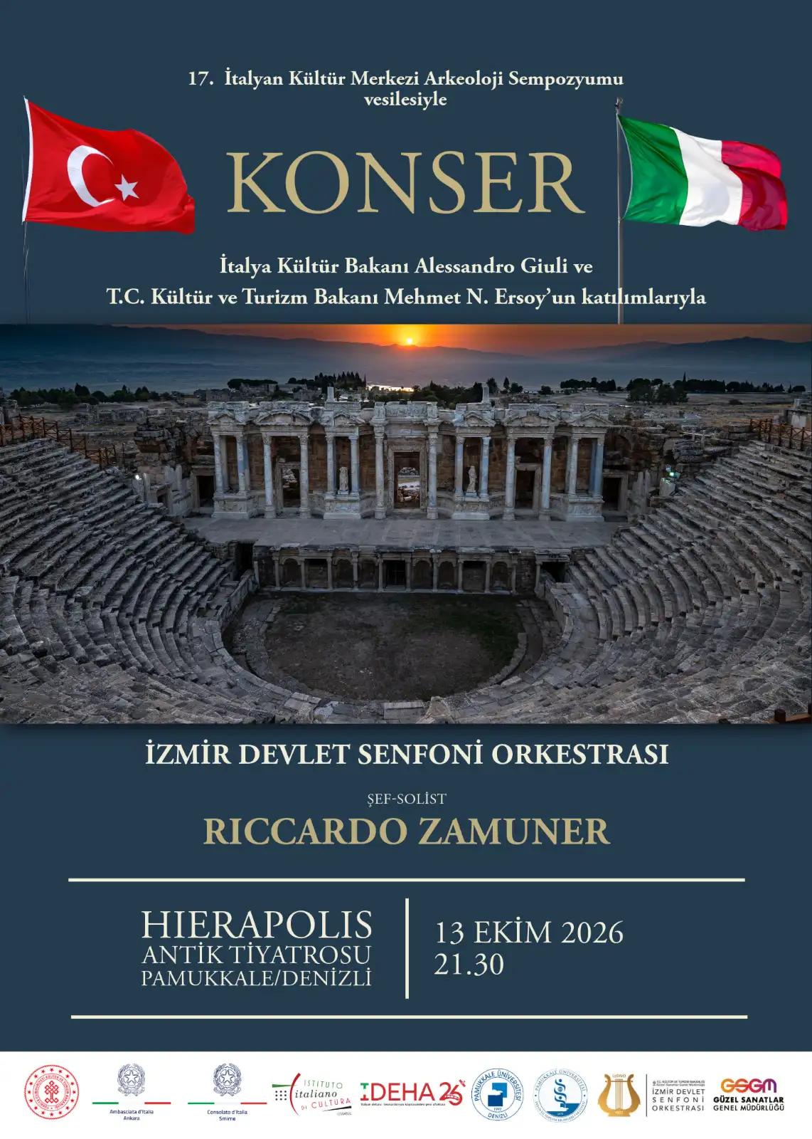 2 Bin Yıllık Hierapolis Antik Tiyatrosu'nda İtalya–Türkiye Dostluk Konseri